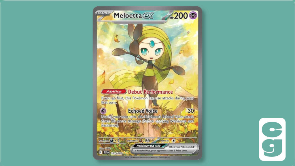 Meloetta ex Special Illustration Rare card from Pokémon TCG set, Black Bolt