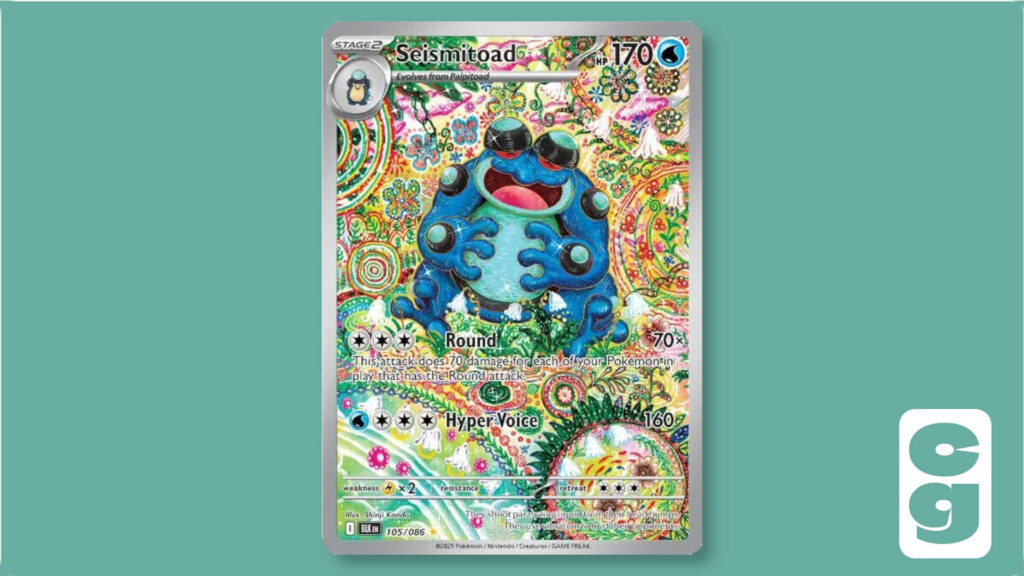 Seismitoad Illustration Rare card from Pokémon TCG set, Black Bolt