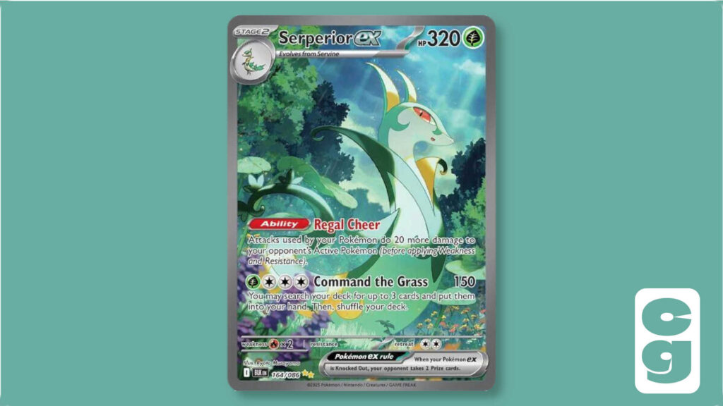 Serperior ex Special Illustration Rare card from Pokémon set, Black Bolt