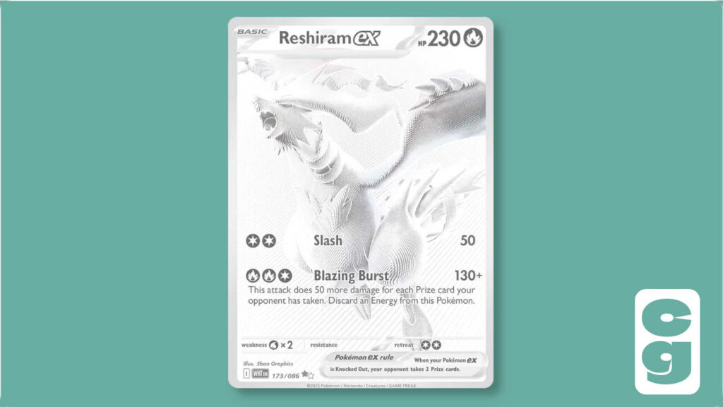 Reshiram ex BWR card from Pokémon White Flare