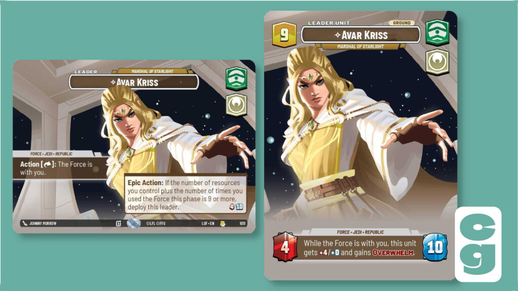 Avar Kriss Showcase card from Legends of the Force