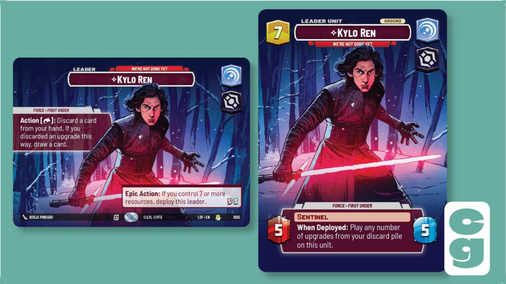 Kylo Ren Showcase card from Legends of the Force