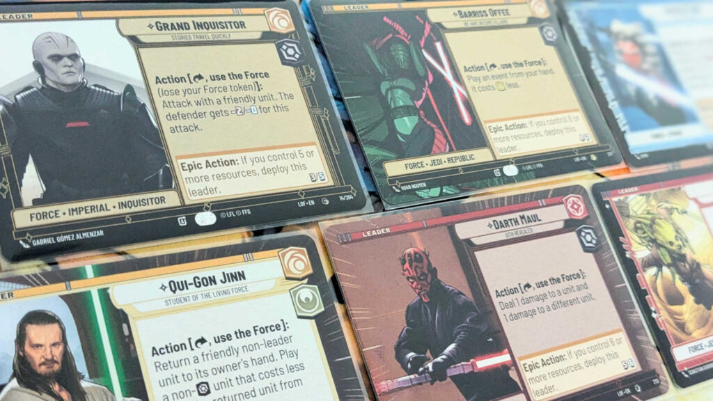 Star Wars Unlimited Legends of the Force Leader cards
