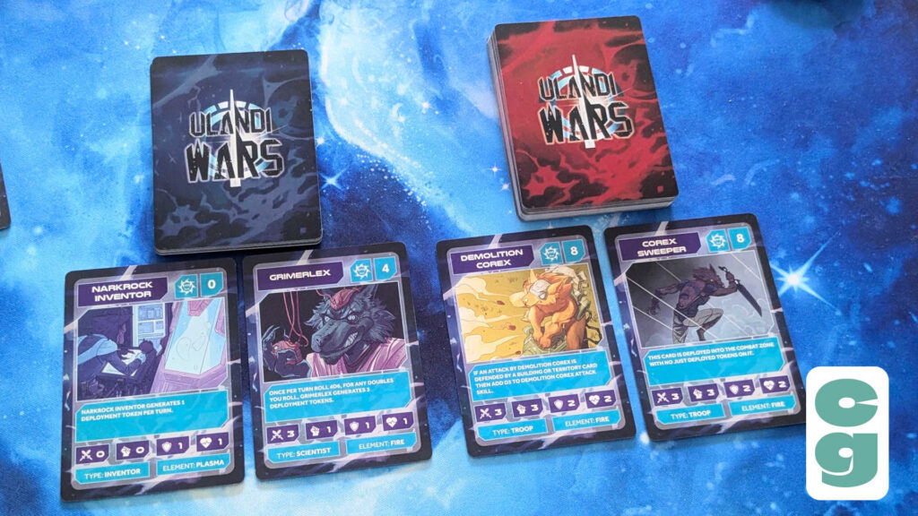 Ulandi Wars card types