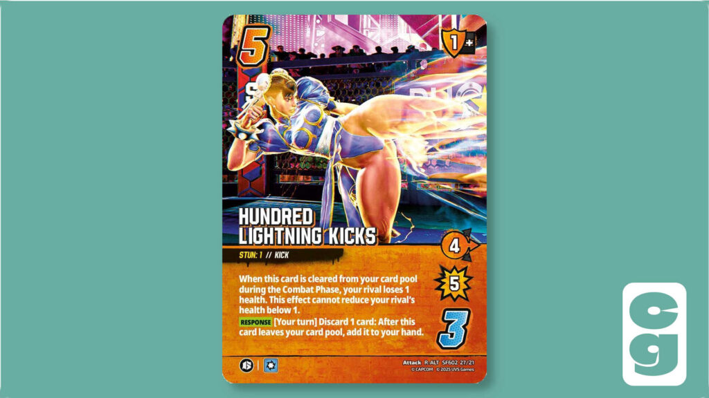 Hundred Lightning Kicks alt art card from UniVersus