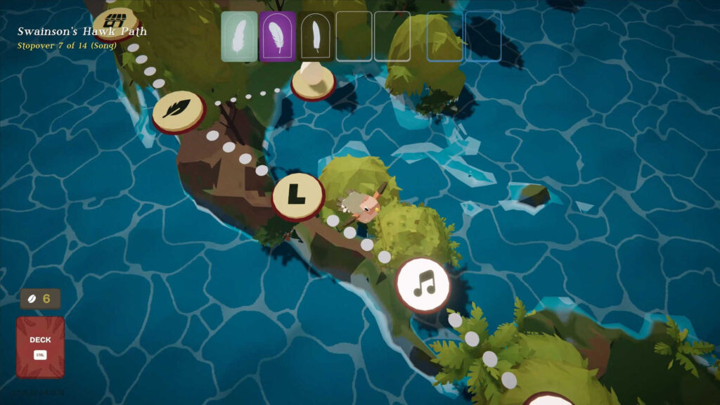 A route being played through in Birdigo