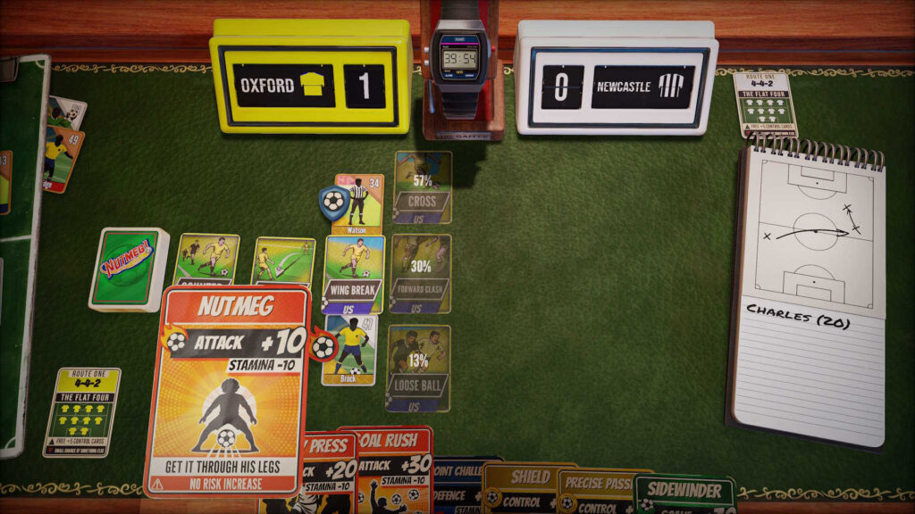 NUTMEG! match screen