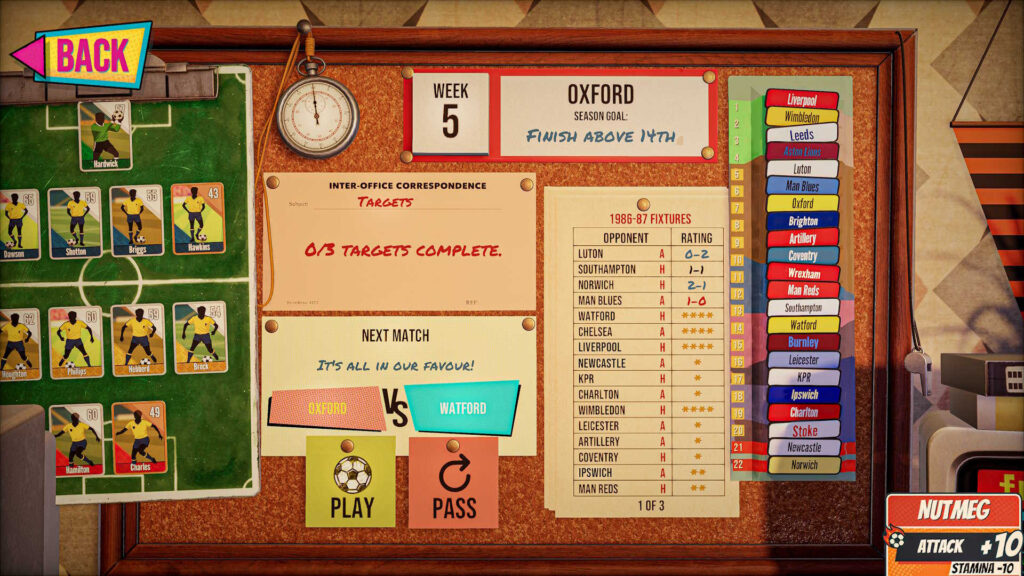 NUTMEG! Match Board
