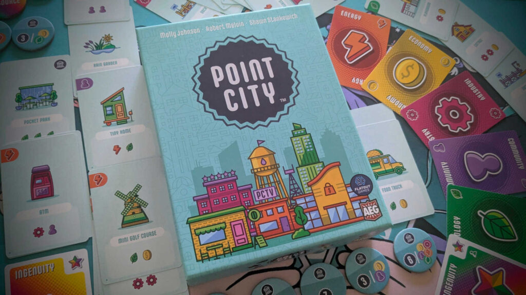 Point City box and cards