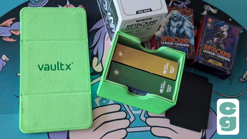 Vault X deck box with Riftbound decks inside