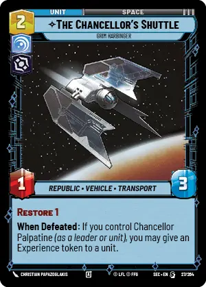 Star Wars Unlimited Secrets of Power Card 027