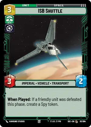 Star Wars Unlimited Secrets of Power Card 083