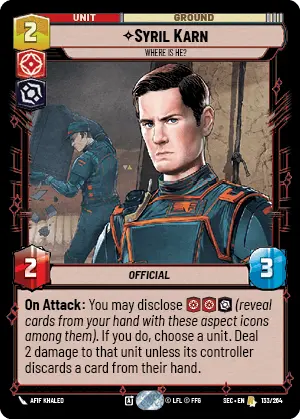 Star Wars Unlimited Secrets of Power Card 133