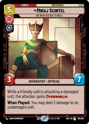 Star Wars Unlimited Secrets of Power Card 139