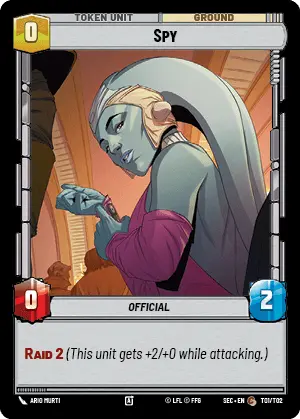 Star Wars Unlimited Secrets of Power Card T01