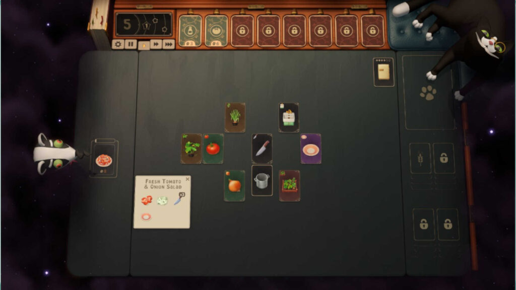 A screenshot of an early stage in Abra-cooking-dabra