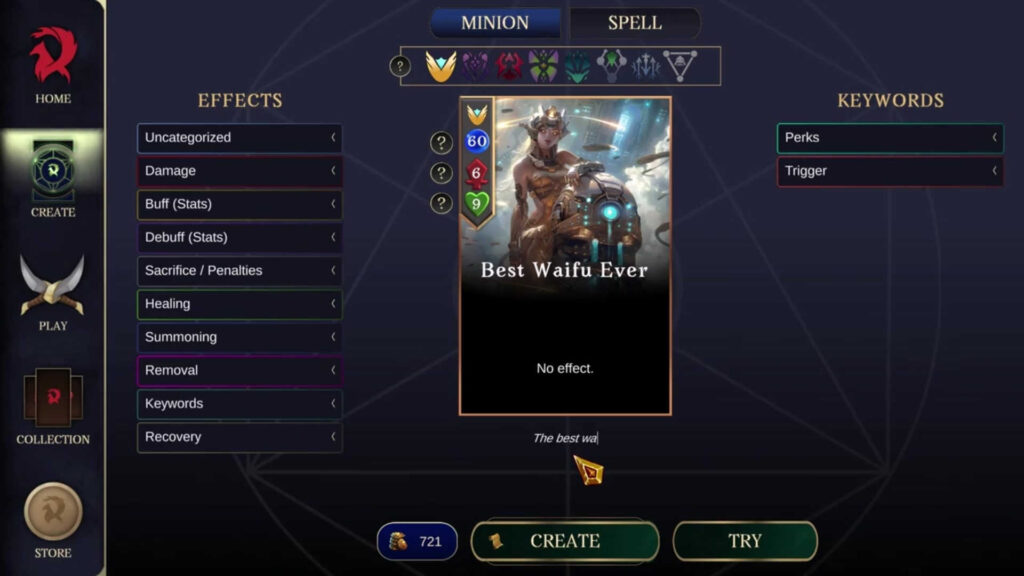 Ariokan card creation