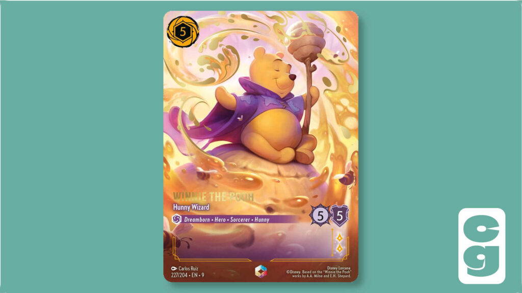 Winnie the Pooh Enchanted card from Lorcana set, Fabled
