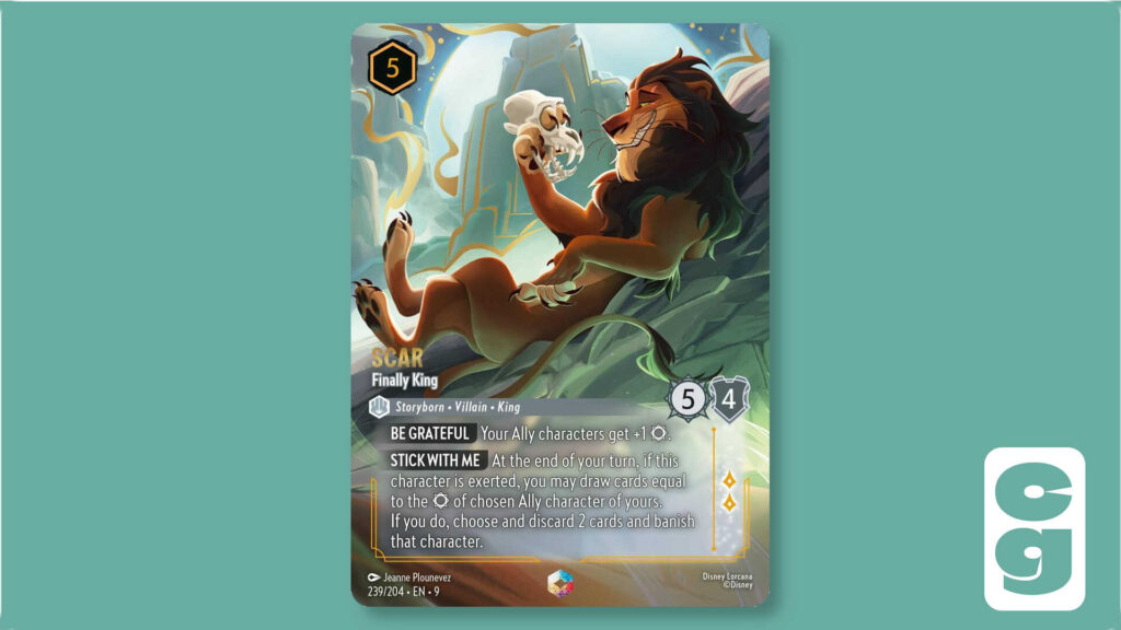 Scar Enchanted card from Lorcana set, Fabled