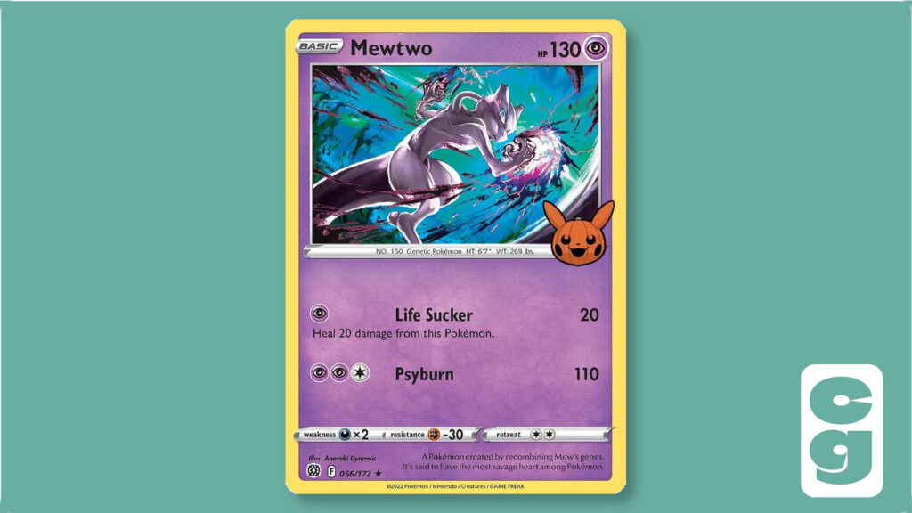 Mewtwo Trick or Trade Pokémon Card