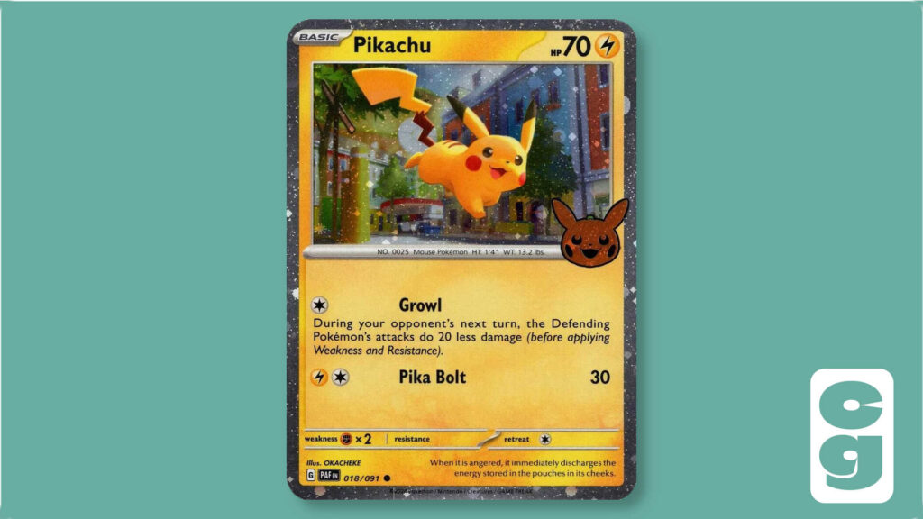 Cosmos Foil Pikachu Trick or Trade Pokémon Card