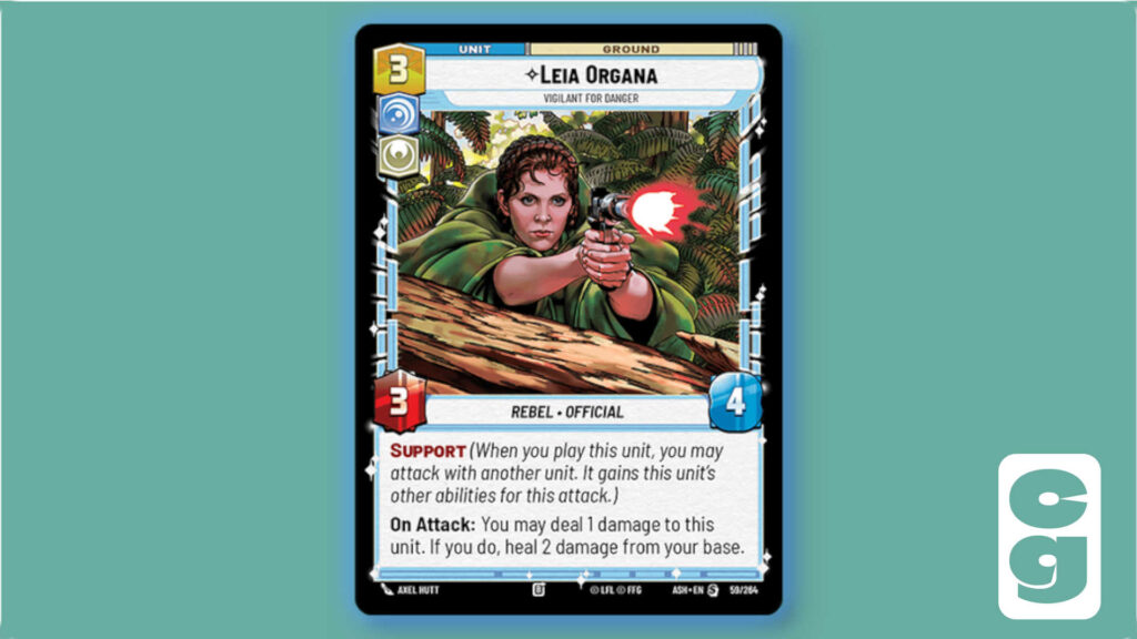 Leia Organa card from Ashes of the Empire
