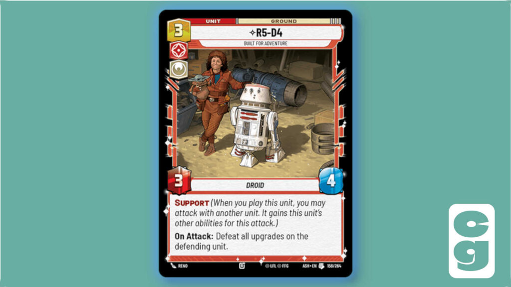 R5-D4 card from SWU Ashes of the Empire