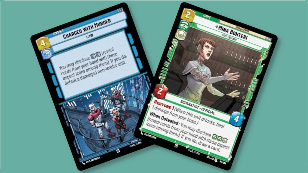 Disclose cards in Star Wars Unlimited