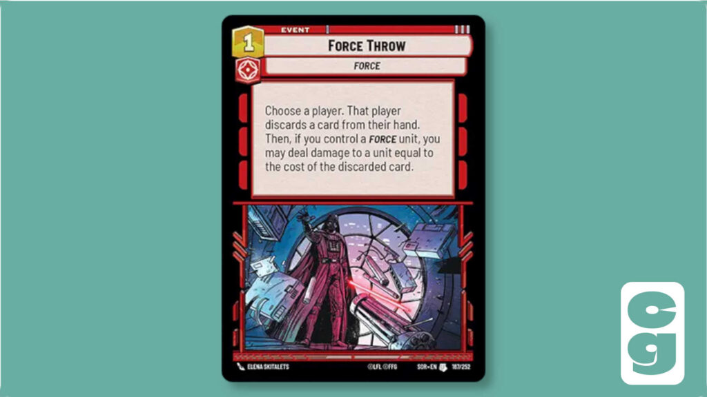 Force Throw card from Spark of Rebellion
