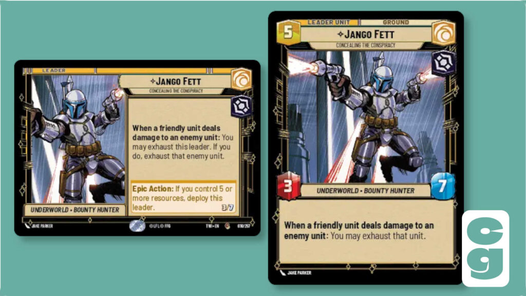 Jango Fett Leader card from Twilight of the Republic