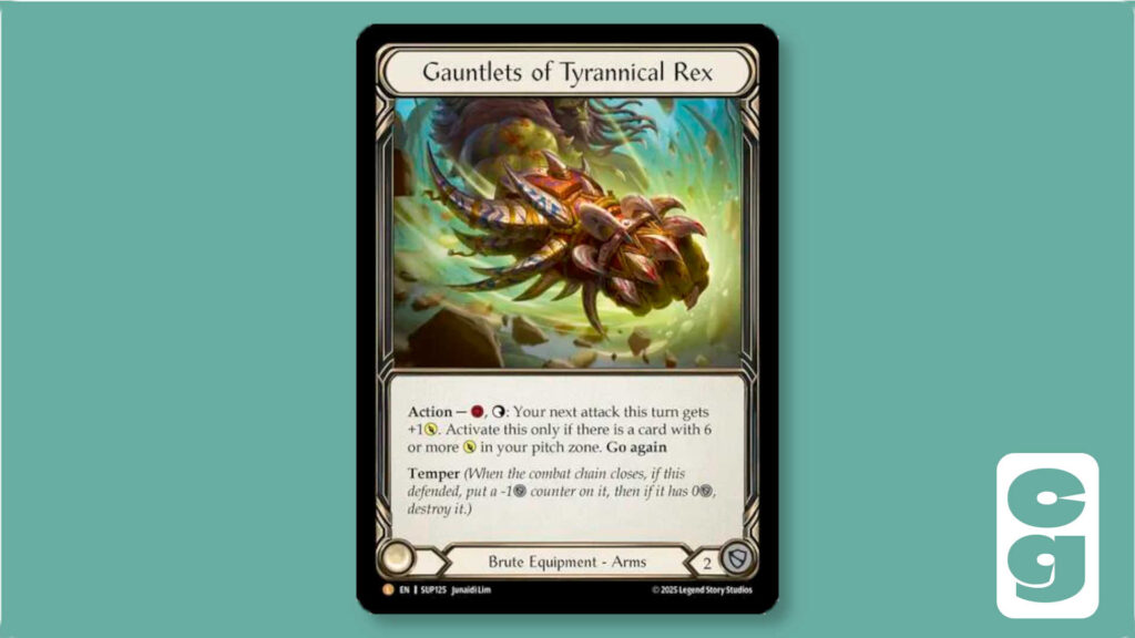 FAB card Gauntlets of Tyrannical Rex