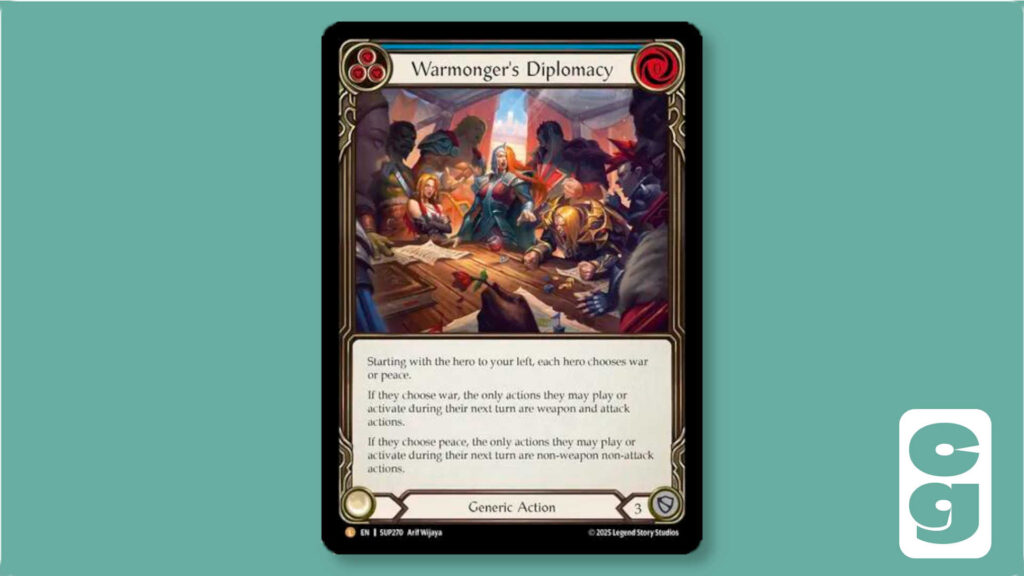 FAB card Warmonger's Diplomacy
