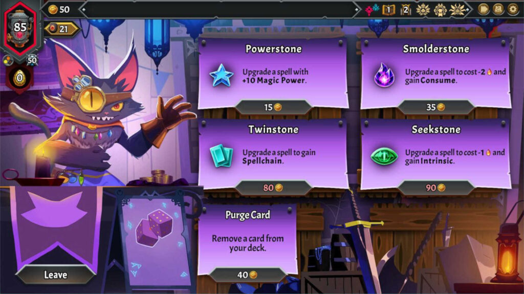 A shop in Monster Train 2
