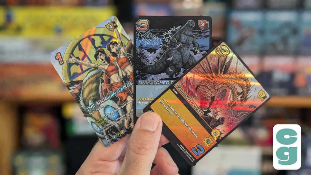 Godzilla UniVersus Cards in hand