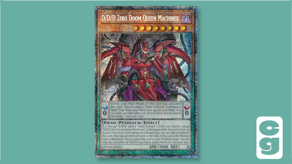 D/D/D Zero Doom Queen Machinex Starlight Rare Yu-Gi-Oh card