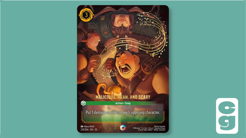 Malicious, Mean and Scary - Enchanted Lorcana card