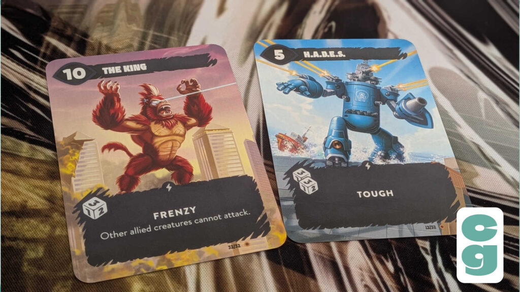 Mindbug x King of Tokyo creatures with die bonuses