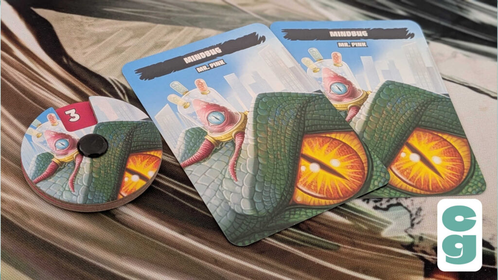 Mindbugs and life counter in Mindbug x King of Tokyo