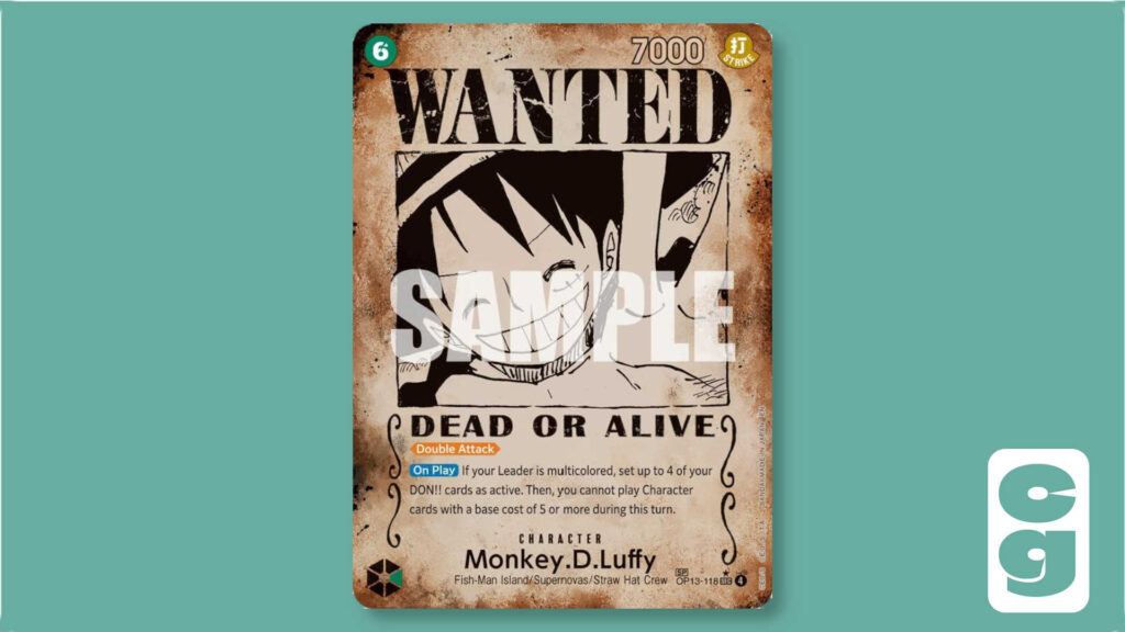 OP-13 Luffy Wanted poster card