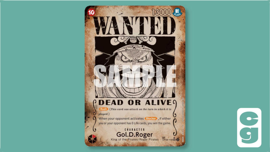Gol D. Roger Wanted card