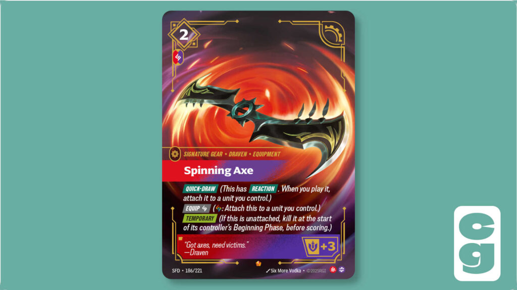 Spiritforged Spinning Axe card