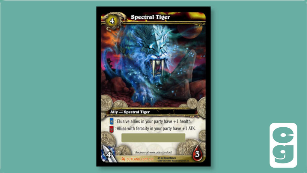 World of Warcraft Spectral Tiger Loot card