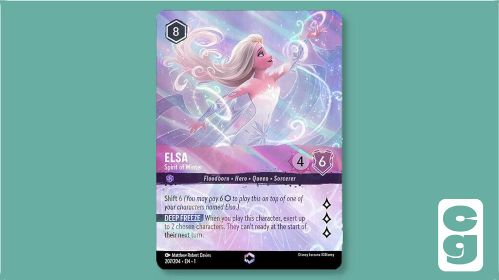 Enchanted Elsa Spirit of Winter Lorcana card