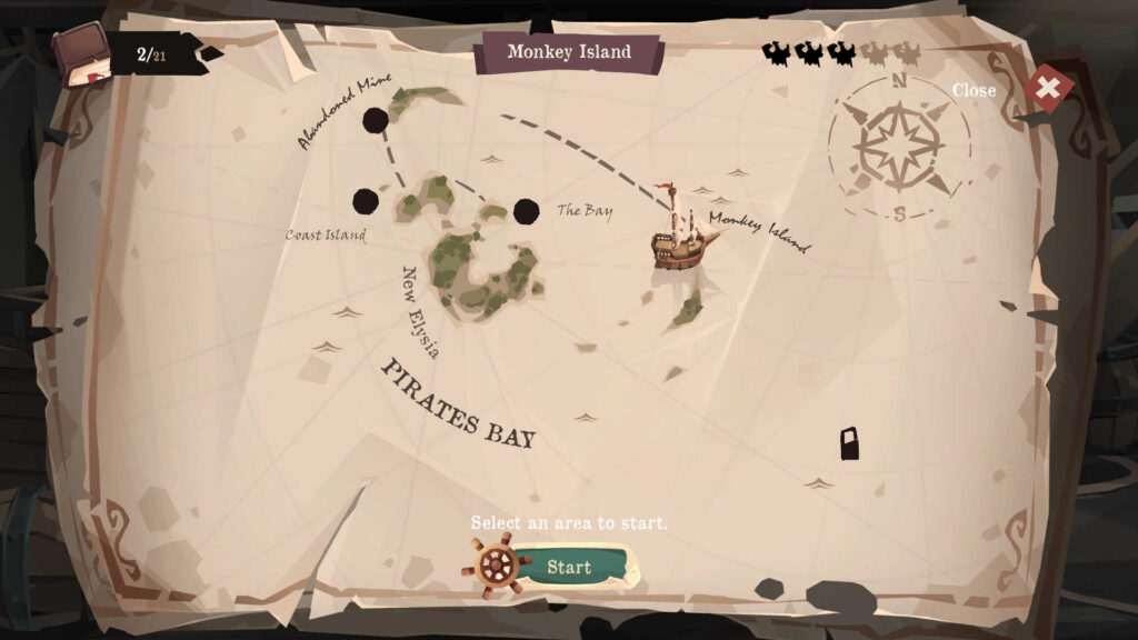 Area Map from Pirates Outlaws 2
