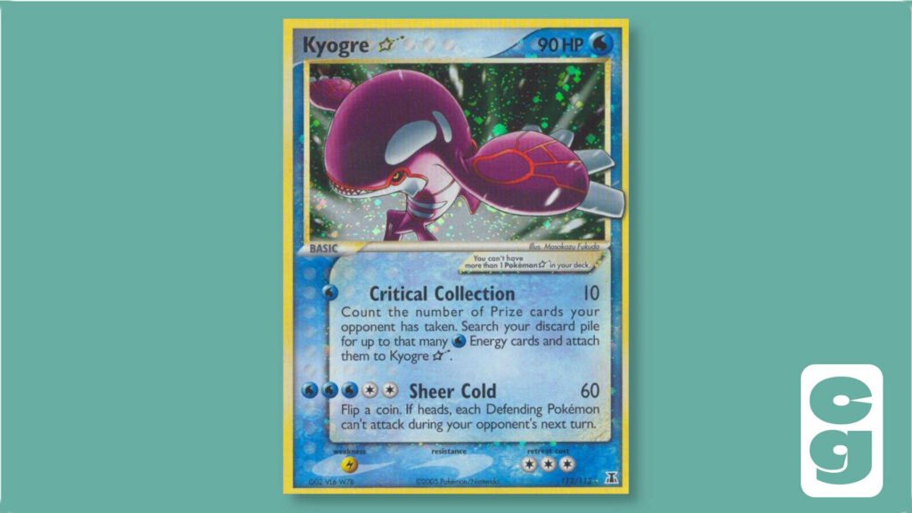 Kyogre Start Pokémon card
