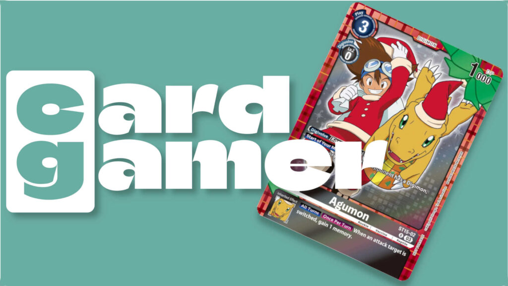 Card Gamer Logo and Digimon Holiday Card