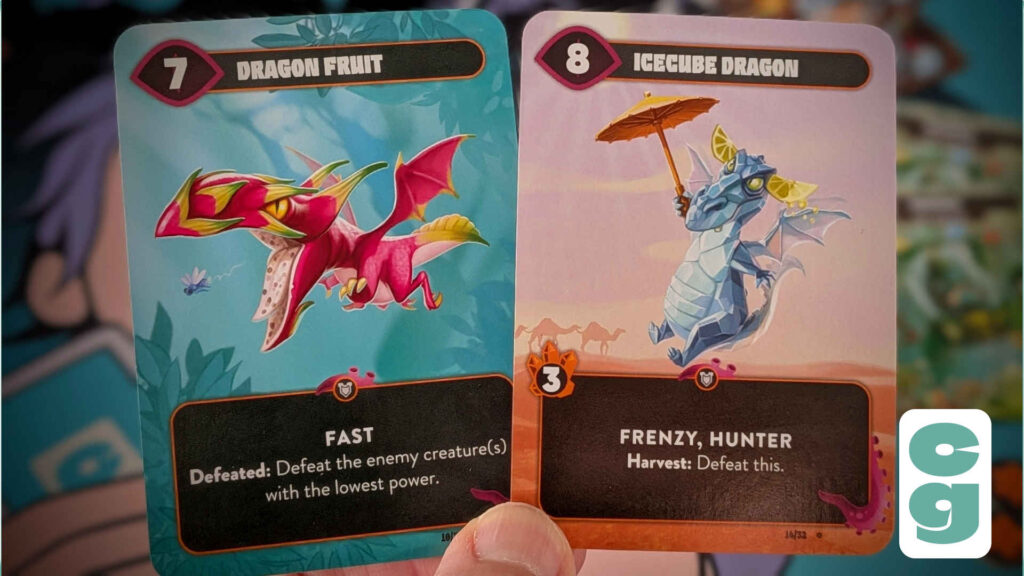 Fast and Harvest in Mindbug Battlefruit Kingdom