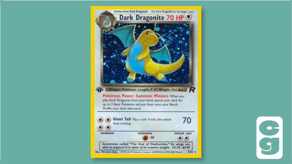 Dark Dragonite Team Rocket card