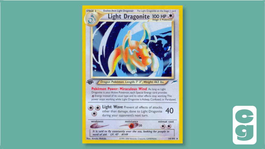 Light Dragonite card from Neo Destiny