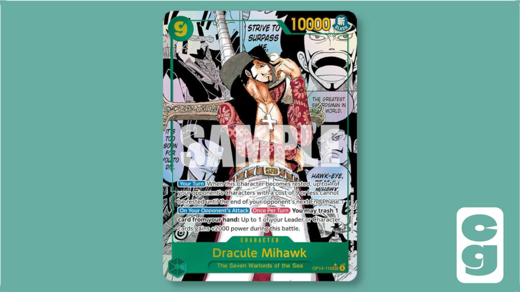Dracule Mihawk card OP14-119 Manga
